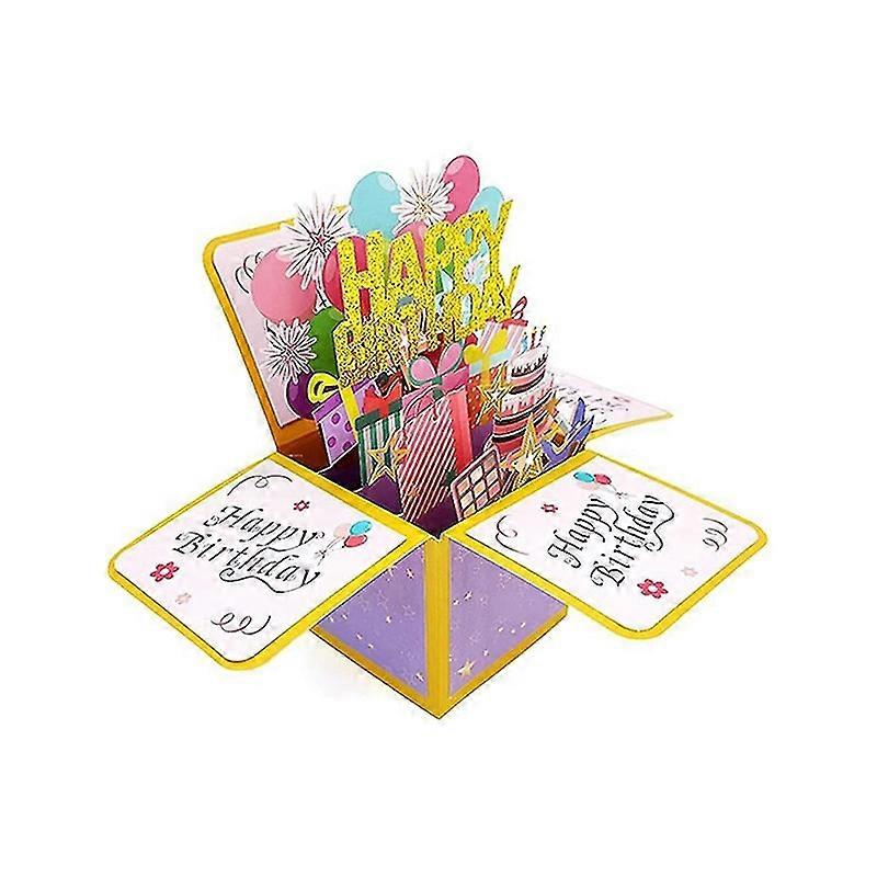 Syntymäpäiväkortti Kolmiulotteinen syntymäpäiväkortti Ontto syntymäpäiväkirjekortti Syntymäpäivälahja lapsille