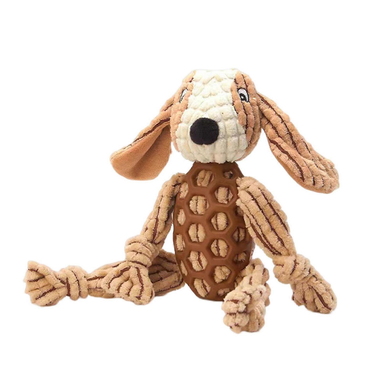 Pet Plush Toy Built-in Sound Paper Bite Resistant Emotional Comfort Relieve Boredom Cartoon Dogs Chew Toy for Small Medium Large Breed Chewers Mengxi