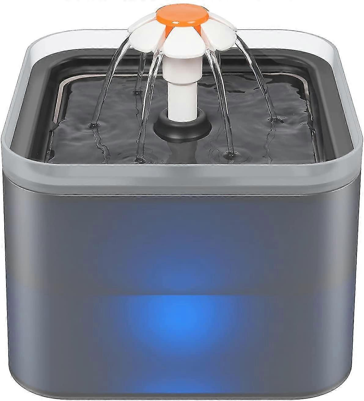 2l Cat Dog Water Fountain, Quiet Cat Water Dispenser With Replaceable Filter