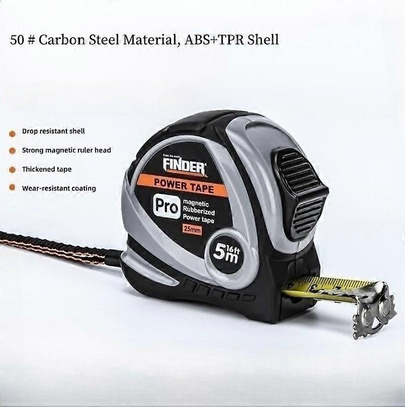 50 # Carbon Steel Material Tape Measure 5M/7.5M/10M With Magnetic Wear-resistant and Anti Drop Measuring Tool (Width 25mm) (Metric and English System)