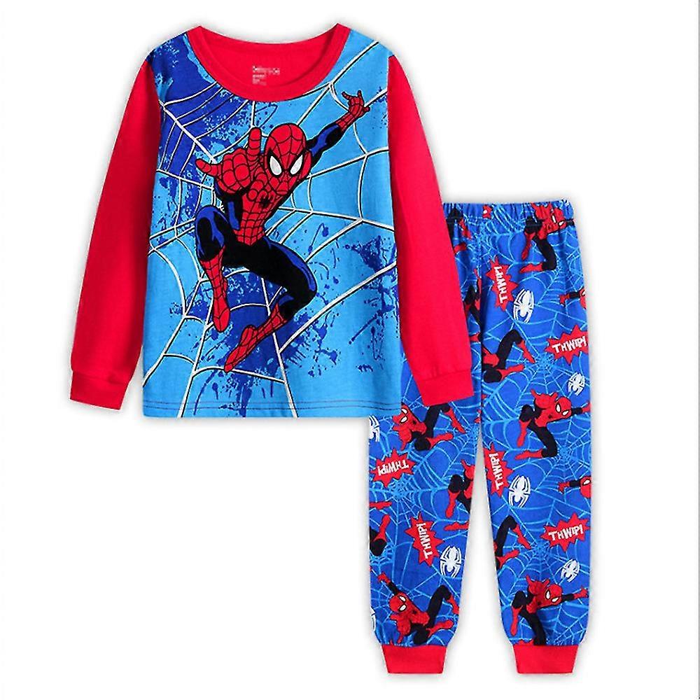 3-7 år Barn Spiderman Pyjamas Set Nattkläder Sovkläder Superhjälte