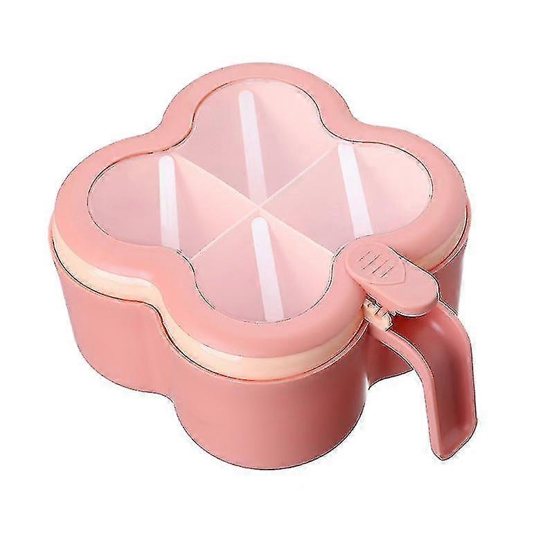 Condiments Storage Box 4 In 1 Abs Salt Pepper Shakers 4 Empty Grids Spice Dispenser Convenience For Pepper Salt Sugar New High Quality