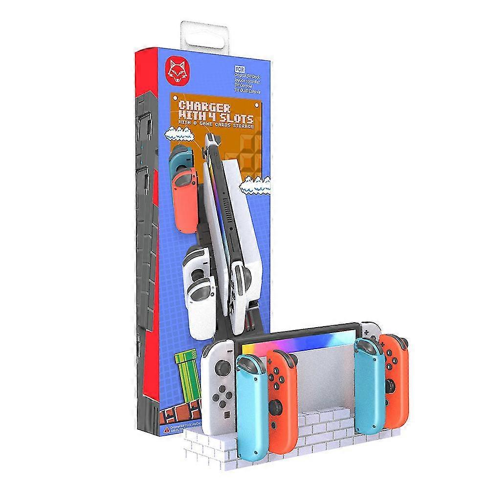 Charging Bracket Handle Charging Base With 8 Game Card Slots Compatible With Switch/switch Oled Base Joycon Handle