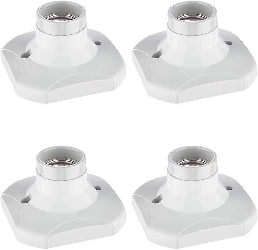 E27 Ceramic Light Bulb Socket, 4 pcs E27 Lamp Socket Holder Base for Lamp Holder E27 Wall Socket for