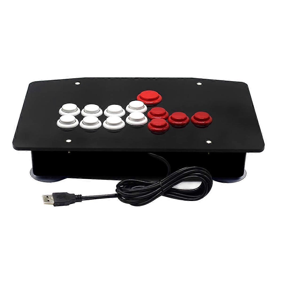 Arcade Controller Alle knapper Kontroll Game Style Arcade Joystick Fight Stick Spillkontroller For Pc Switch Steam