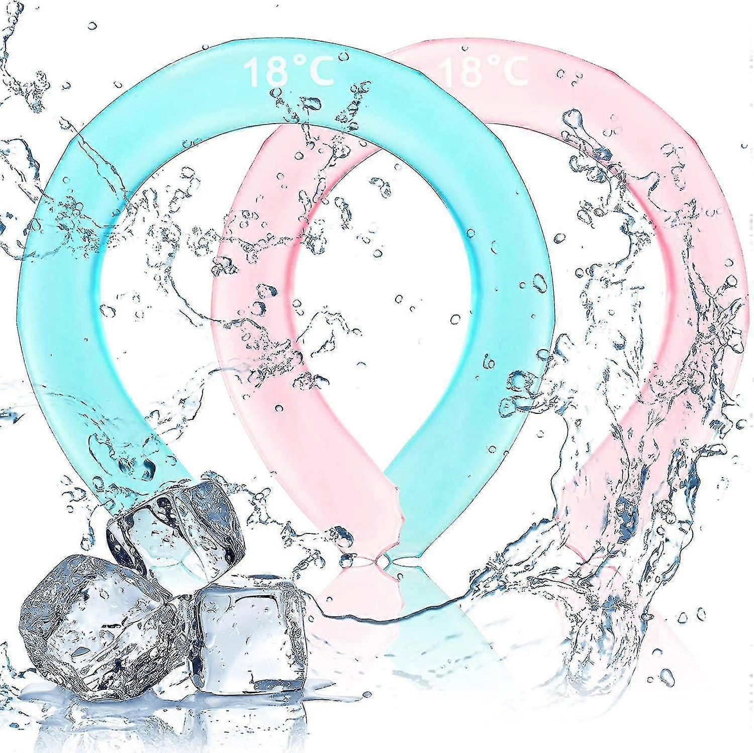 2 Pcs Neck Cooling Tube Wearable Cooling Neck Wraps