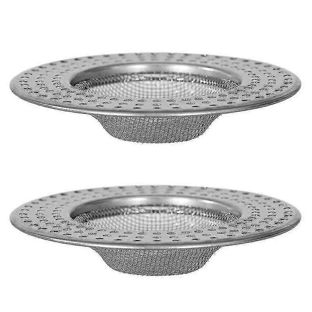 2pcs Professional Bath Drain Filter Stainless Steel Sink Strainer For Kitchen