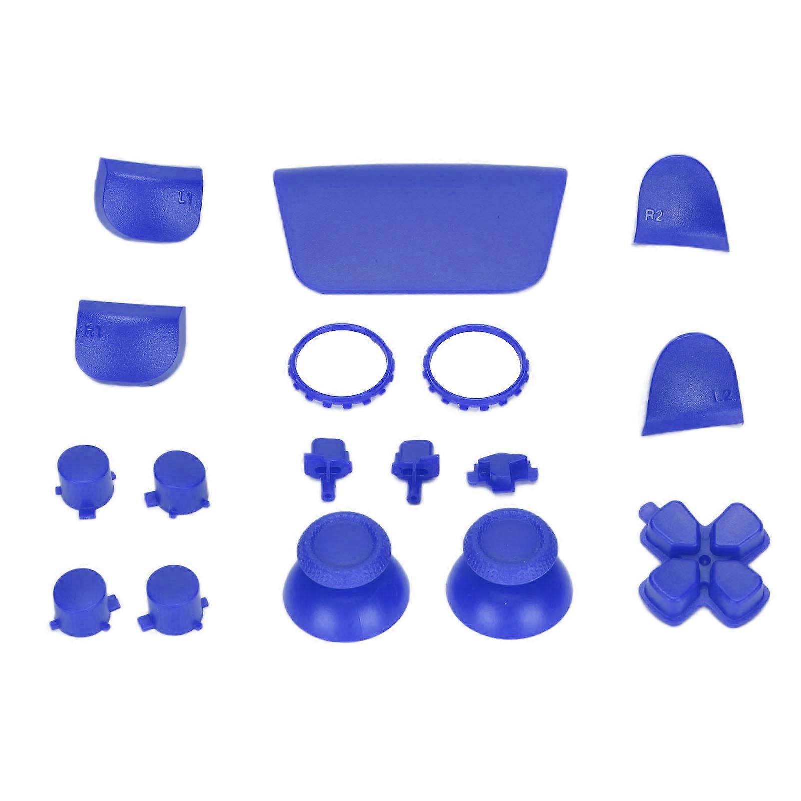 Replacement Buttons L2 R2 Full Buttons Set Replacement Button Repair Kit for PS5 ControllerBlue