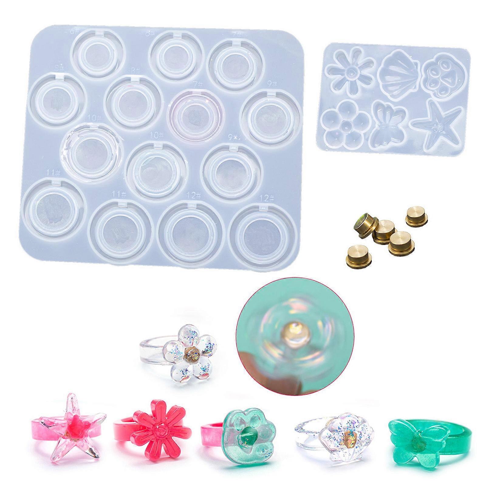 Handmade Epoxy Resin Casting Molds Anxiety Spinner Pendant Silicone Ring Mold