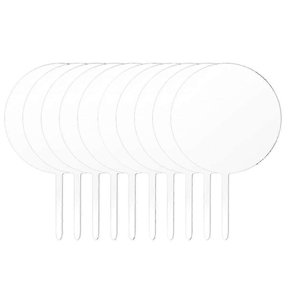 Acrylic Cake Topper Round Cupcake Topper Blank Cake Topper Stick