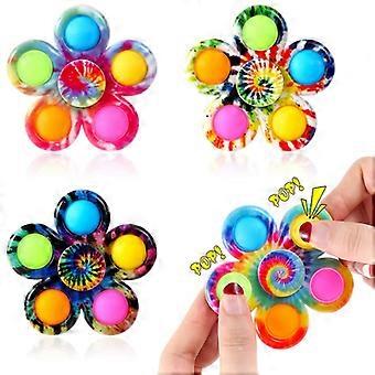 Push Pop Up Fidget Spinner Simple Dimple Toys Rainbow Bubble Fidget kids new Finger Spinner