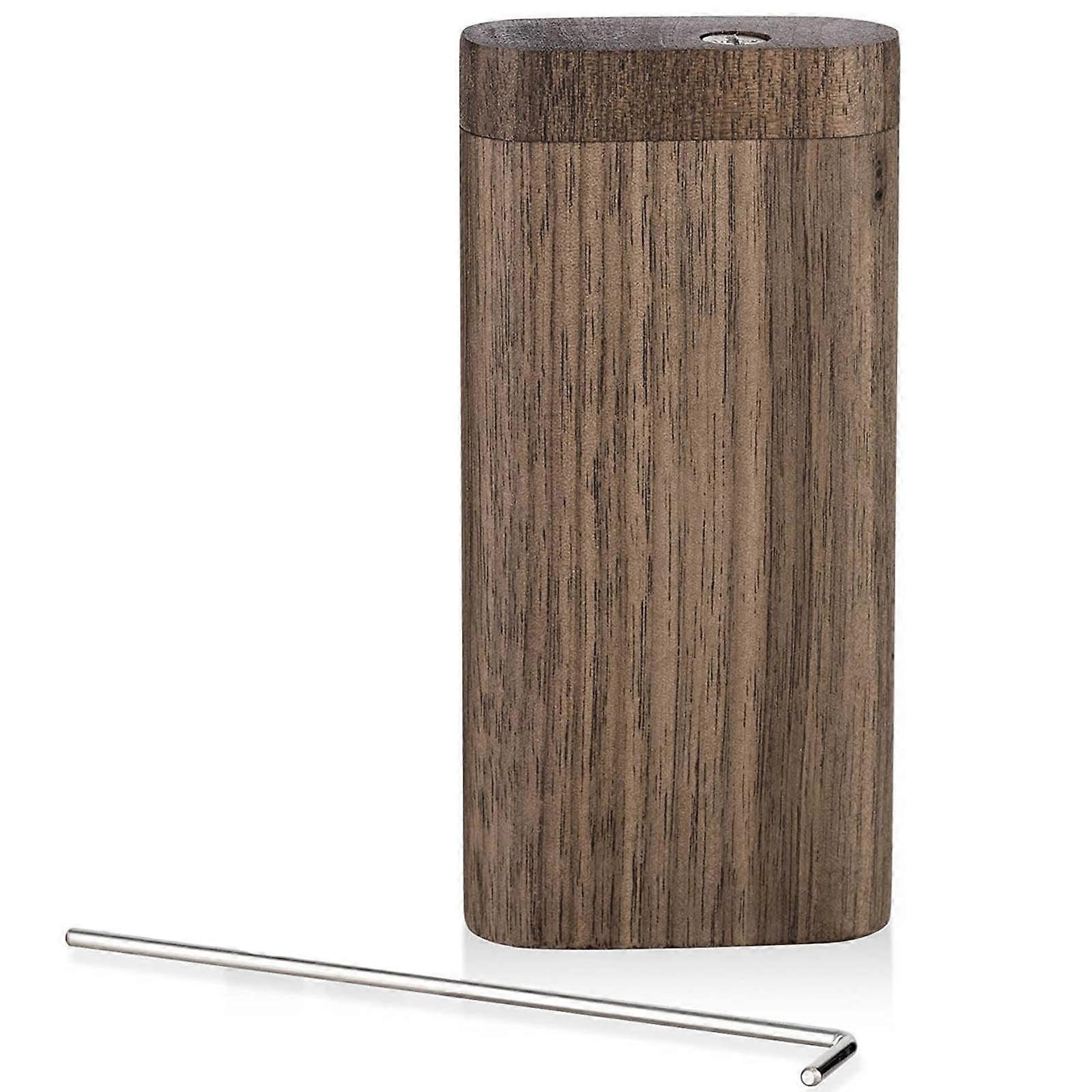 Walnut Storage Box With Metal Smoke Rod Cleaning Gutter Set