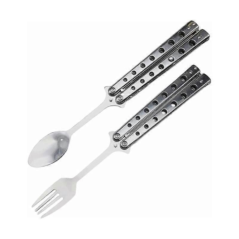 Spoon and Fork Set, Stainless Steel Cutlery for Kitchen BBQ
