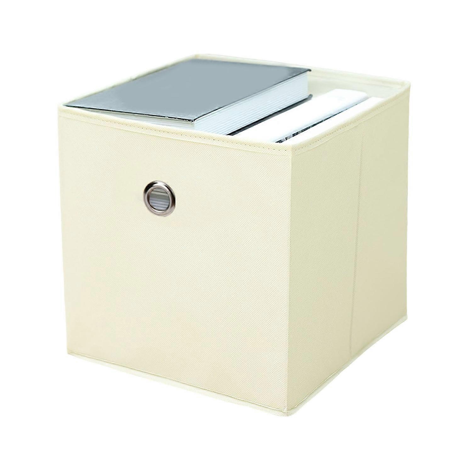 Foldable Storage Box with Handle Large Capacity Collapsible Design Space Saving Fabric Cube Storage