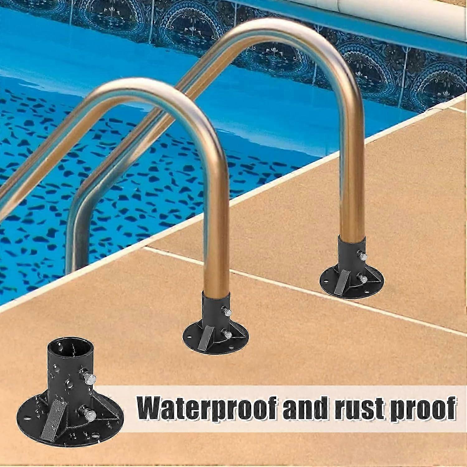 Stainless Steel Pool Ladder Holder, Flange Mounting Kit for Pool Safety ...
