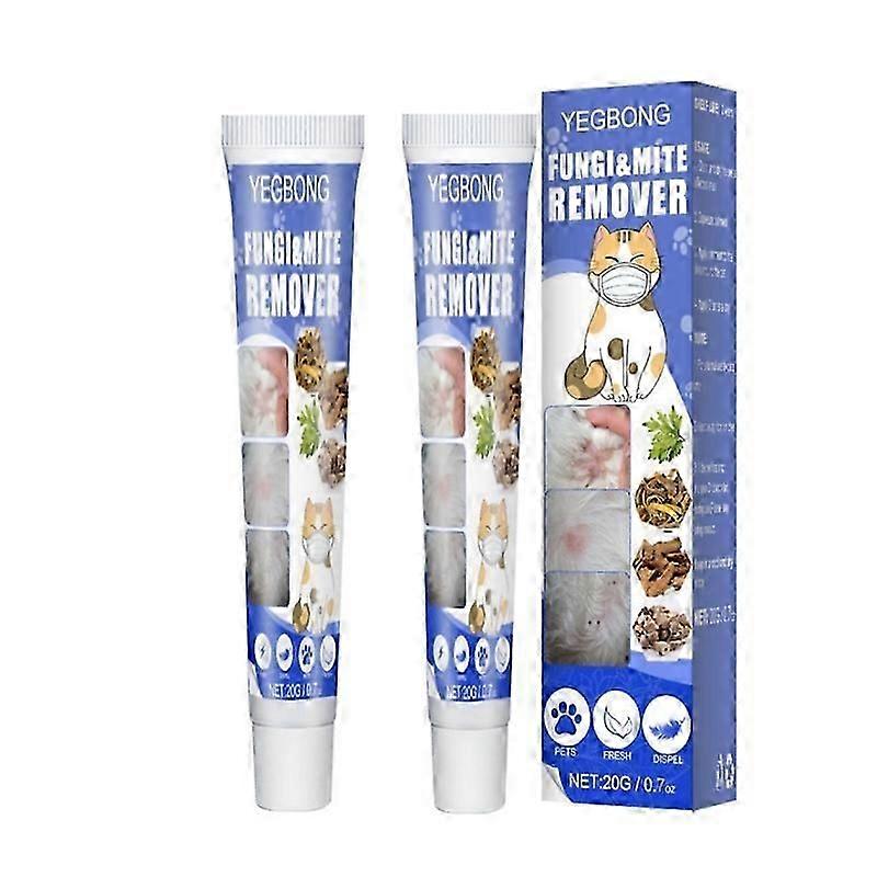 2pcsダニキラークリーム安全な成分かゆみの緩和抗菌ユニバーサルペット犬猫ダニ防止クリーム