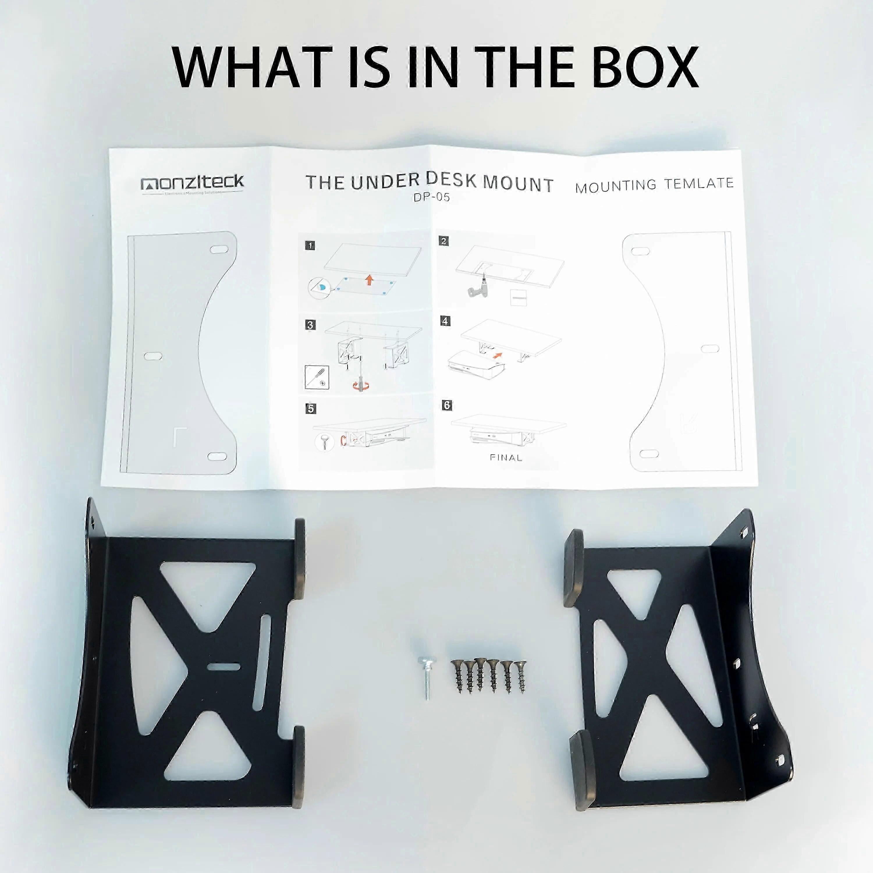 Monzlteck Under Desk Holder for PS5,Stealth Mount Compaitble with ...