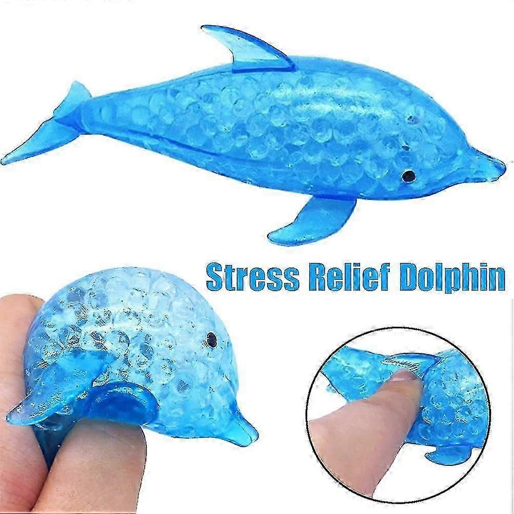 フレンズファンイルカスクイーズブルストレスボールおもちゃ-ストレスを和らげ、減圧ベントおもちゃ