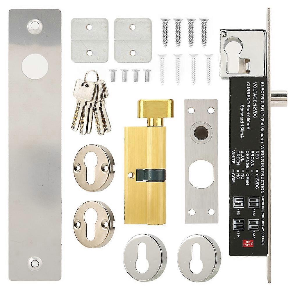 DC 12V 6-wire with Keys Electric Bolt Door Lock Security Access Control System