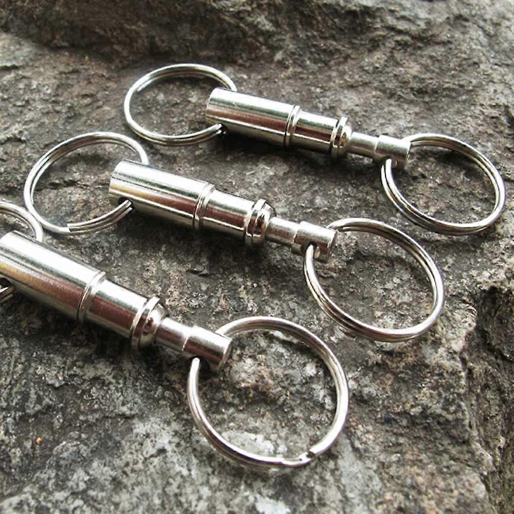 5Pcs Premium Quick Release Pull-Apart Key Removable Handy Keyring Detachable Keychain Accessory with Two Split Rings