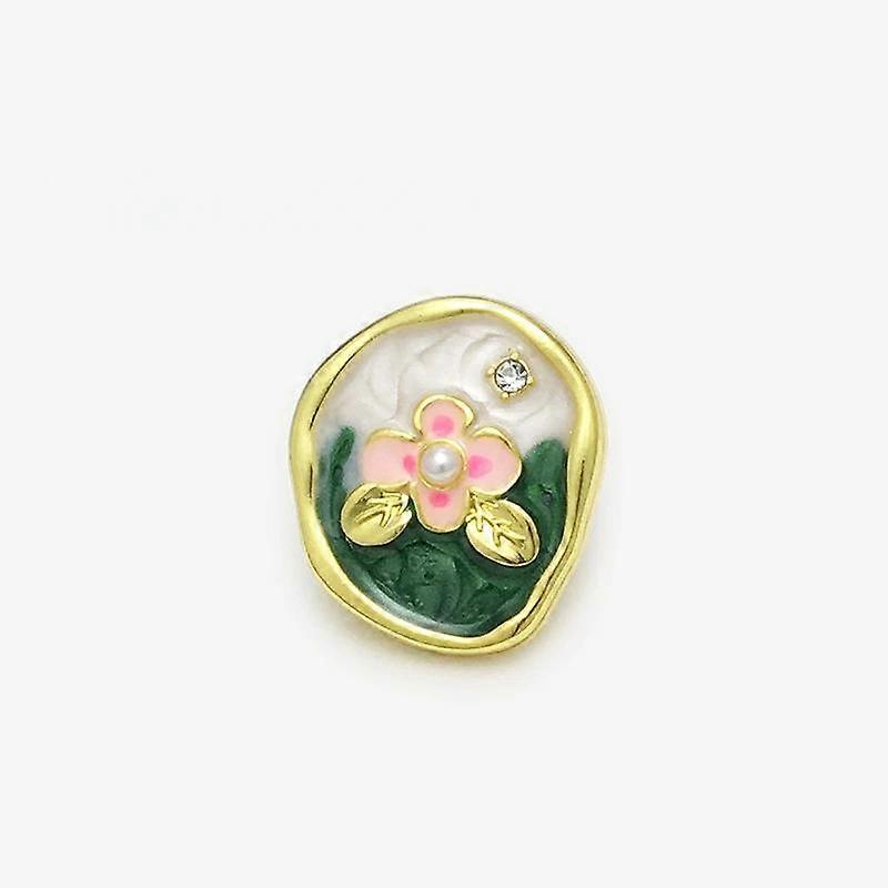 5pcs Creative Lotus Buttons Chinese Traditional Lotus Shape Metal Shank Buttons Apparel Decorative Buttons