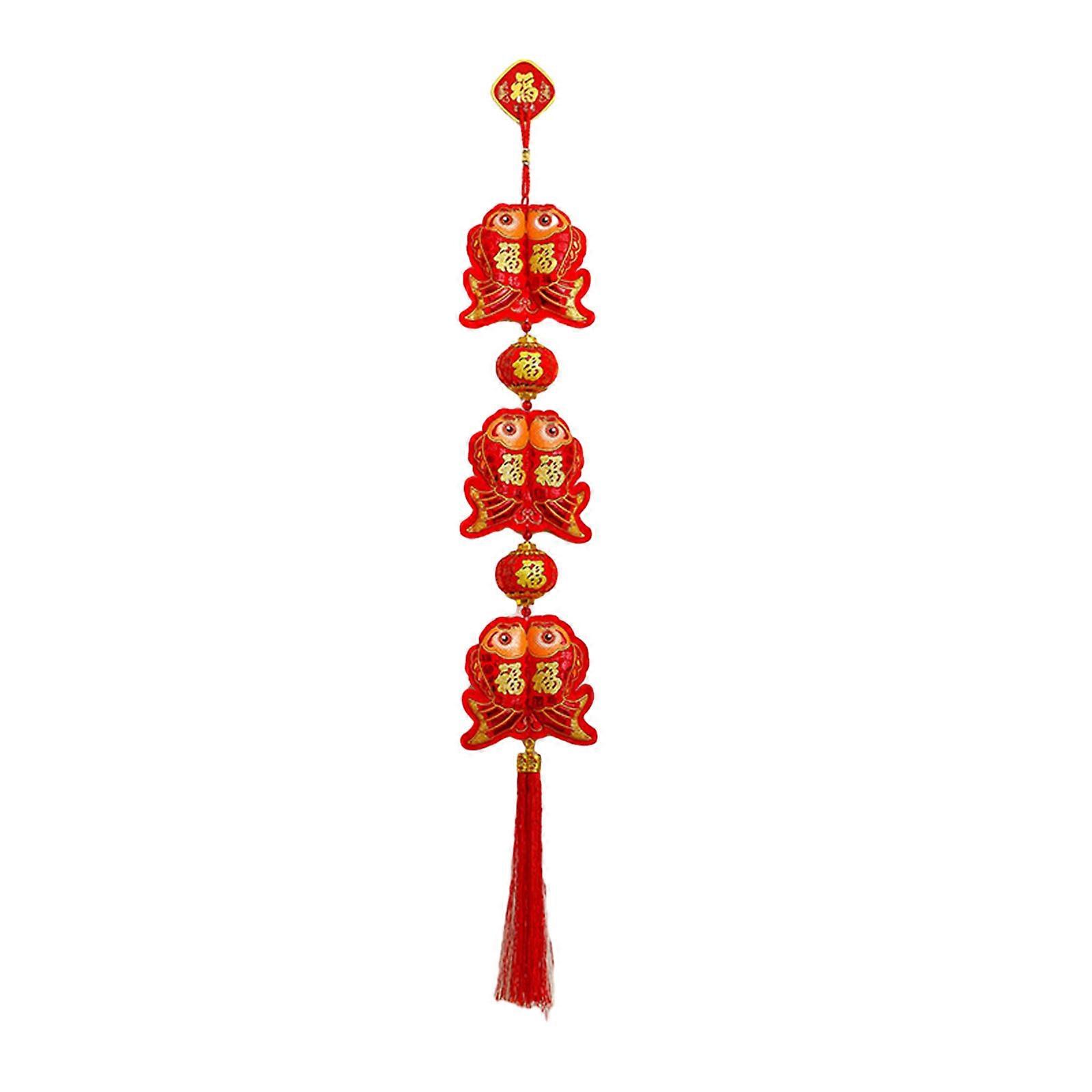 2024 New Year Banners Chinese Spring Festival Colored Door Wall Hanging Pendant for Dragon New Year Decorations