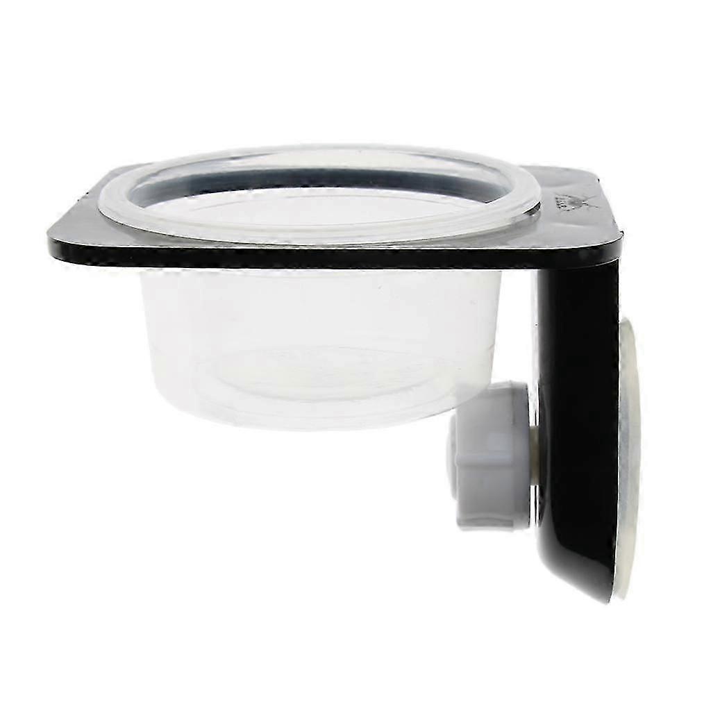 Reptile Food Water Feeding Bowl Feeder with Suction Cup Simple Lattice
