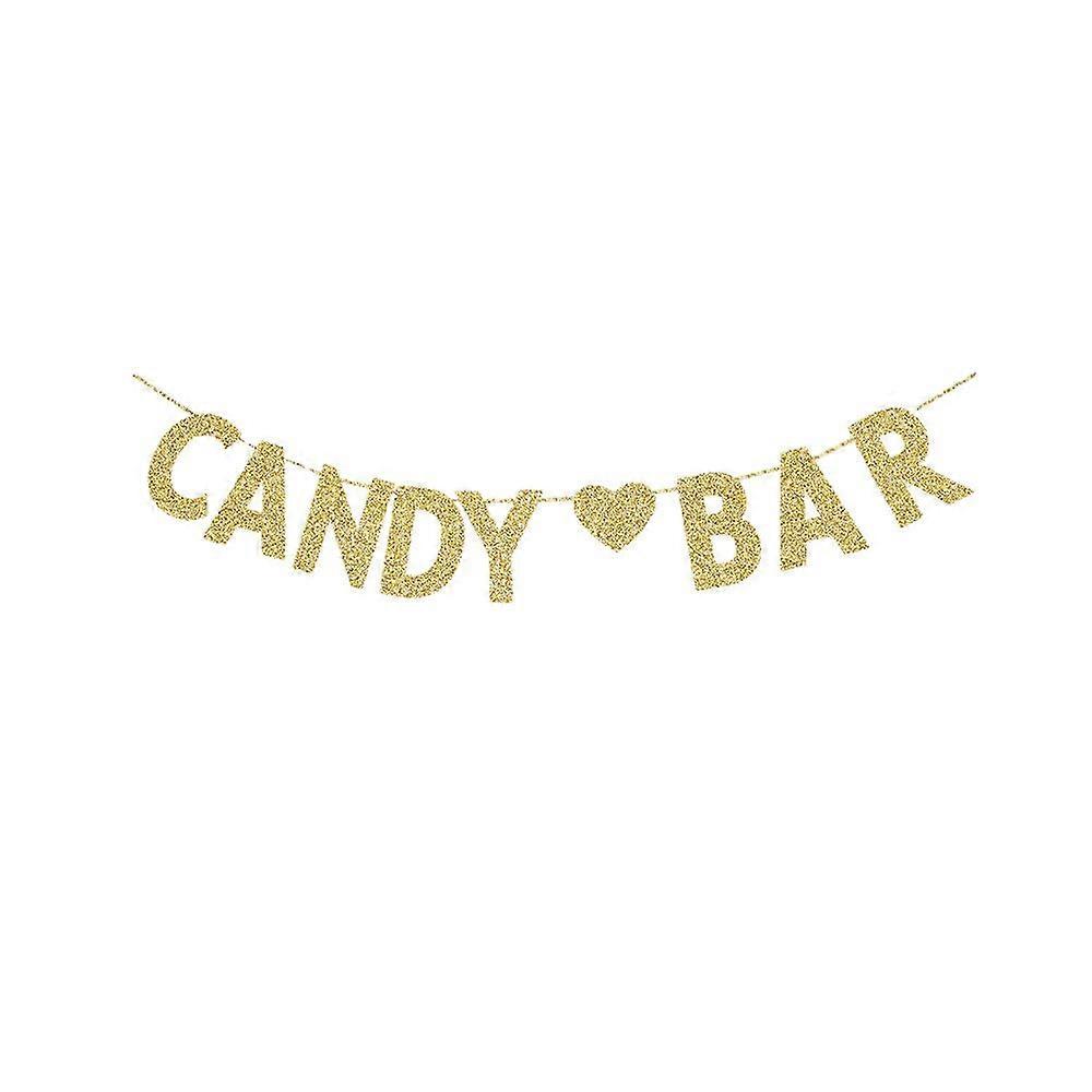 Glitter Candy Bar Banner Sign for Decor