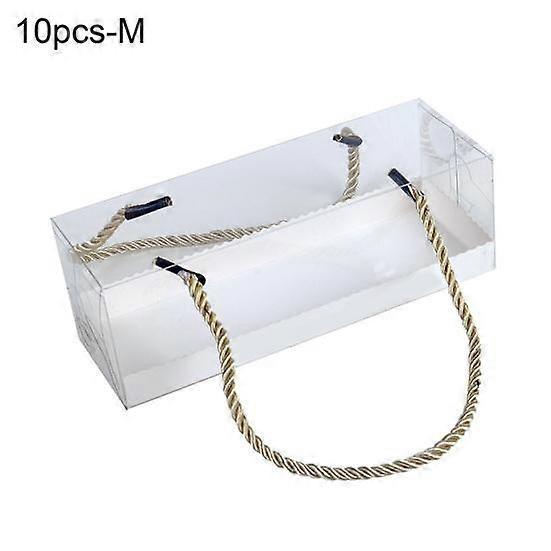 10 Pcs Clear Pastry Boxes Rectangle Portable TEP Sandwich Dessert Display Food Storage Holder for Party
