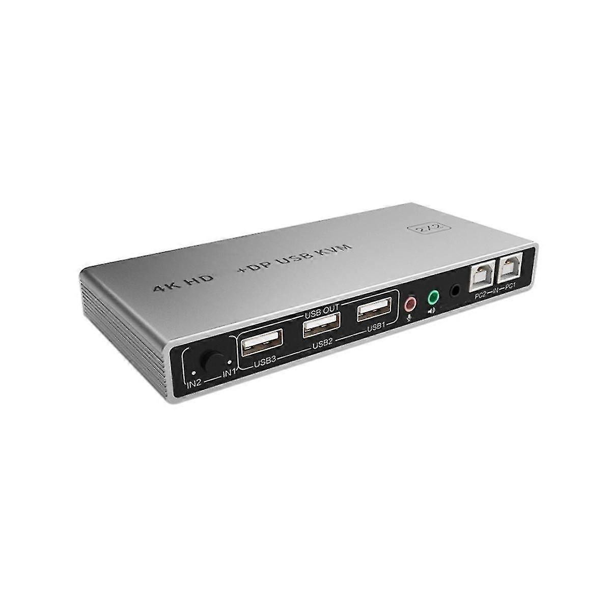 4k 60hz 2 In 2 Out Hd Dual Screen Switcher 2 Pc Switching 2 Monitors For Computer Tv Projector Fast