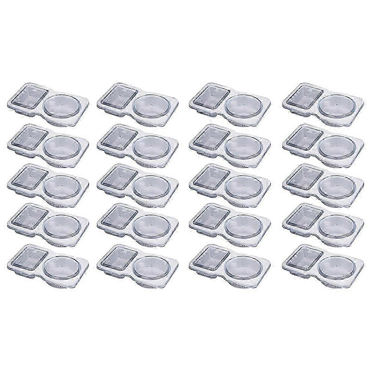 Double Compartment Condiment Container, Double Compartment Snack Container for Take-Away Sauces, Tr