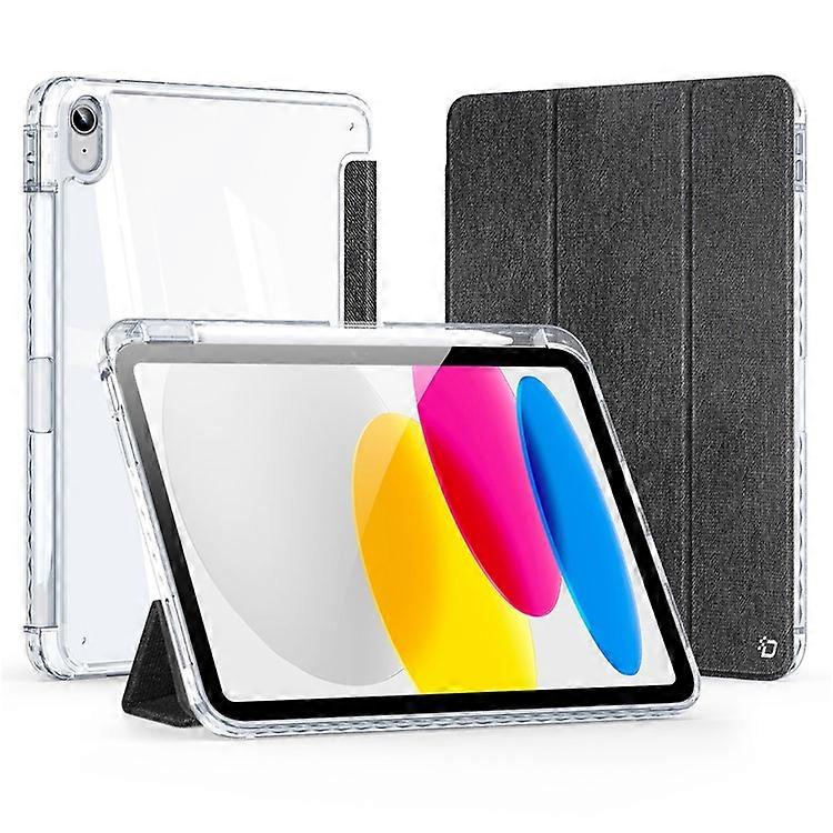 DUX DUCIS Unid Series Compatible For iPad 10.9 (2022) Tablet Case Clear Auto Wake / Sleep TPU+PC+Leather Shell