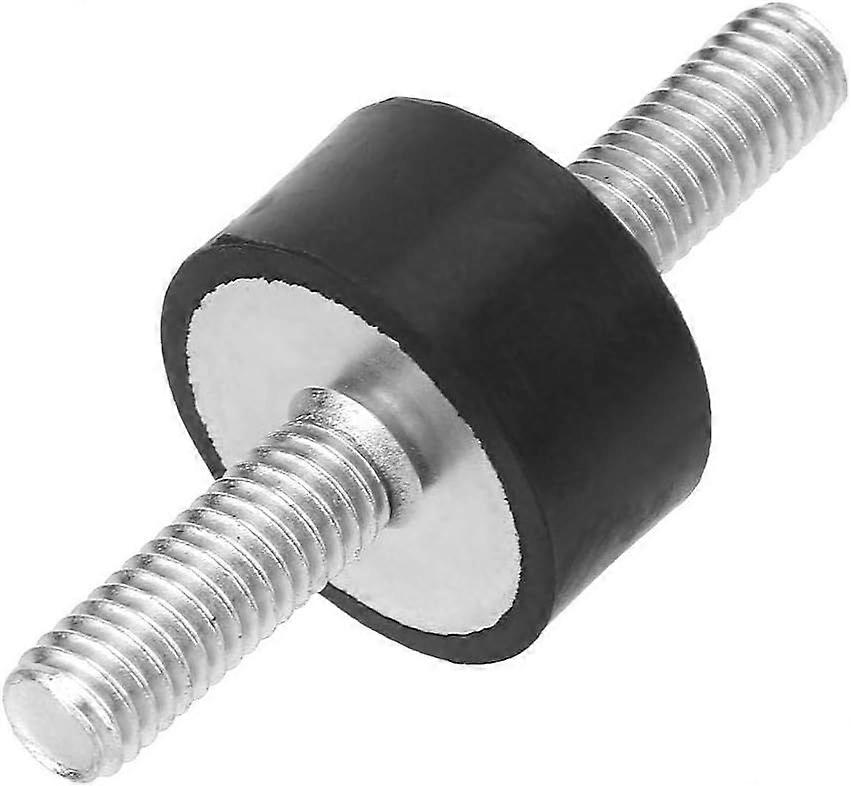 4pcs Rubber Mounts, M6 Cylindrical Rubber Shock Absorber Silentblock Anti Vibration with Double Screw Studs for Car Boat Bobbins(VV20*10 M6*18)