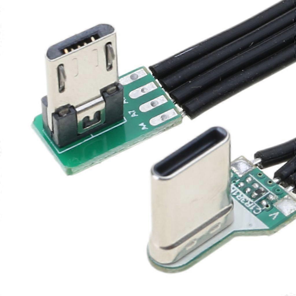 Silicone Type C to USB 5Pin Cable, Left Right Angled Charging Cord Optional