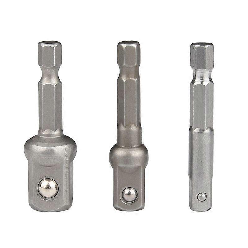 Pack Hex Shank Socket Adapter for Impact Driver (1/4", 3/8", 1/2").