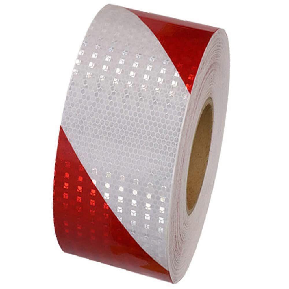 Reflective Tape Self Adhesive Reflective Warning Tape Reflective Adhesive Tape Warning 25m x 5cm Red and White Signaling Tape
