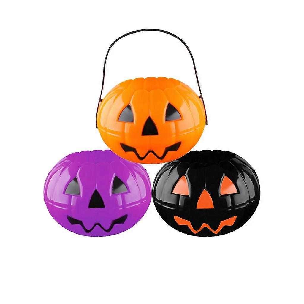 3PC Alloween Decoration Foldable And Detachable Two And A Half BucketMedium PP Candy Bag Bucket