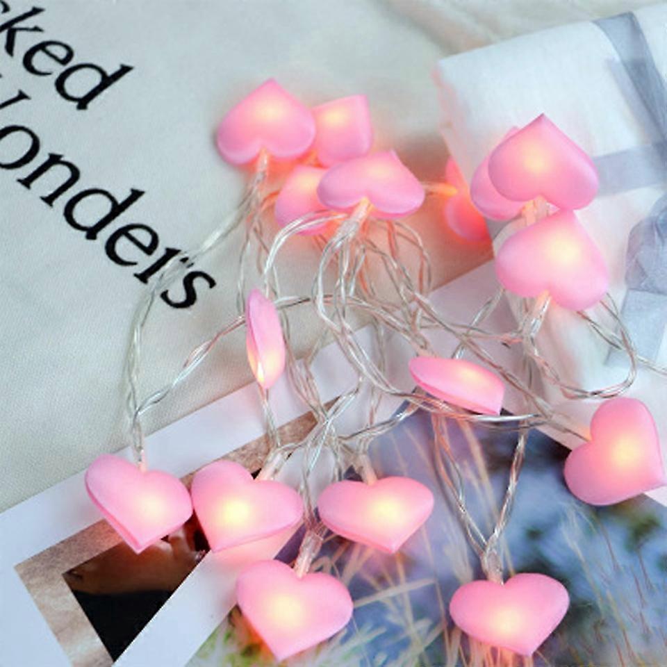 LED Fairy Lights Kærlighed Hjerte Lanterne Navidad String Lights Feriebelysning Soveværelse Hjem Indretning