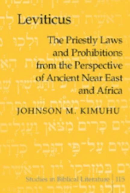 Leviticus by Johnson M. Kimuhu Paperback Book
