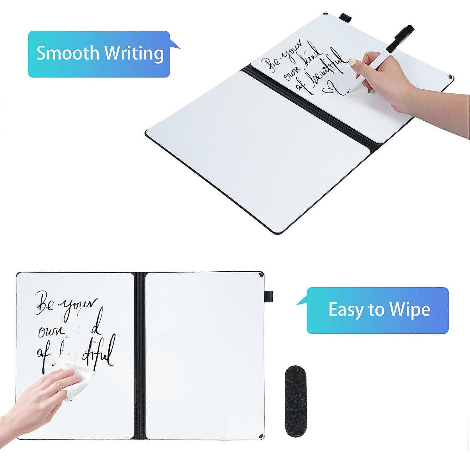 Double Sided Dry Erase Boards A5 Whiteboard Portable Writing Board with Marker & Foam Eraser For Stu