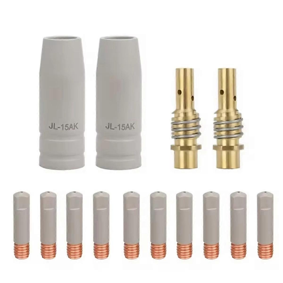 15AK Coating Protection Nozzle1.2MM Non-Stick Welding Slag 14Pcs