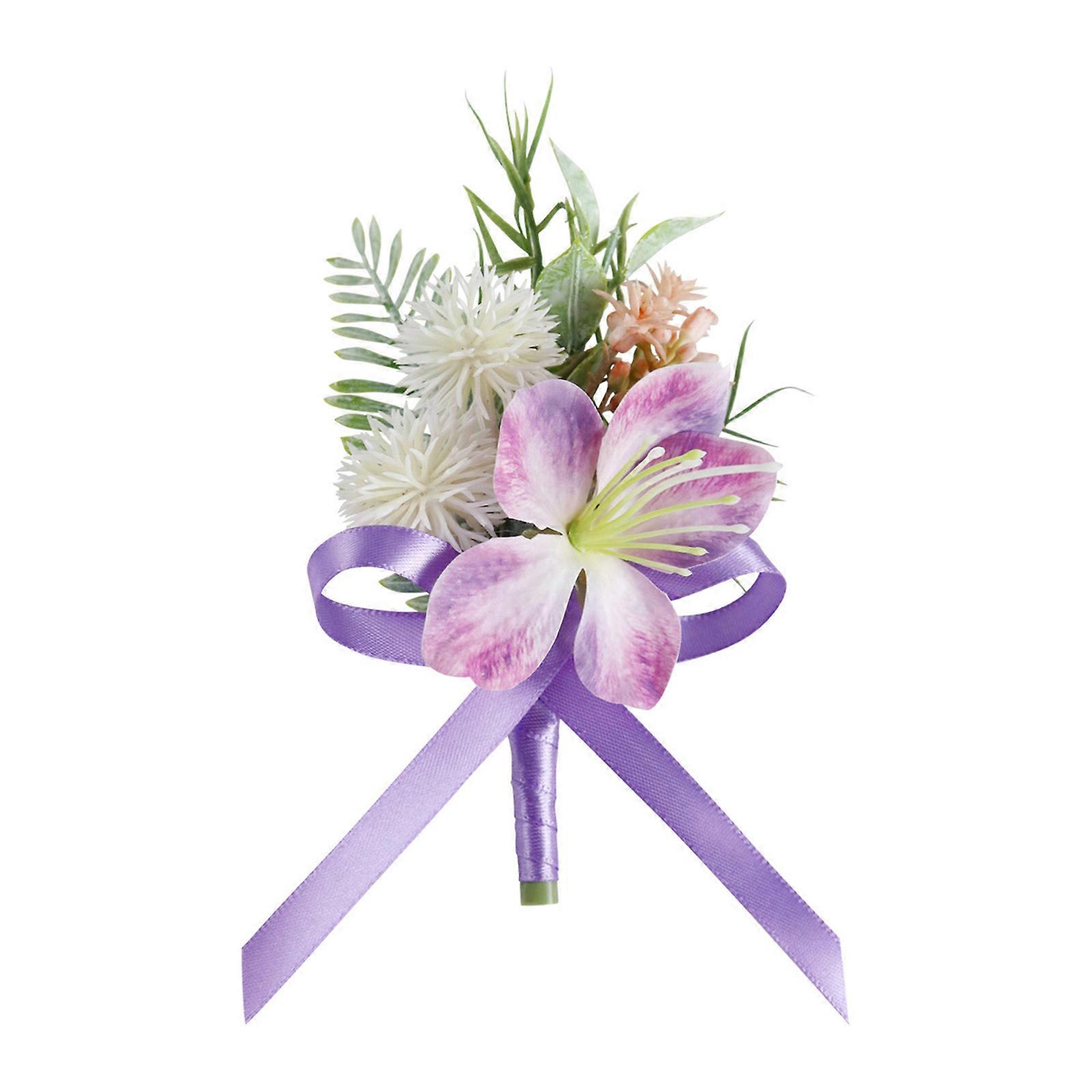 Wedding Corsage Boutonniere Soft Corsage Flower Artificial Flower Boutonnieres for Bridal & Banquet Artificial Flower