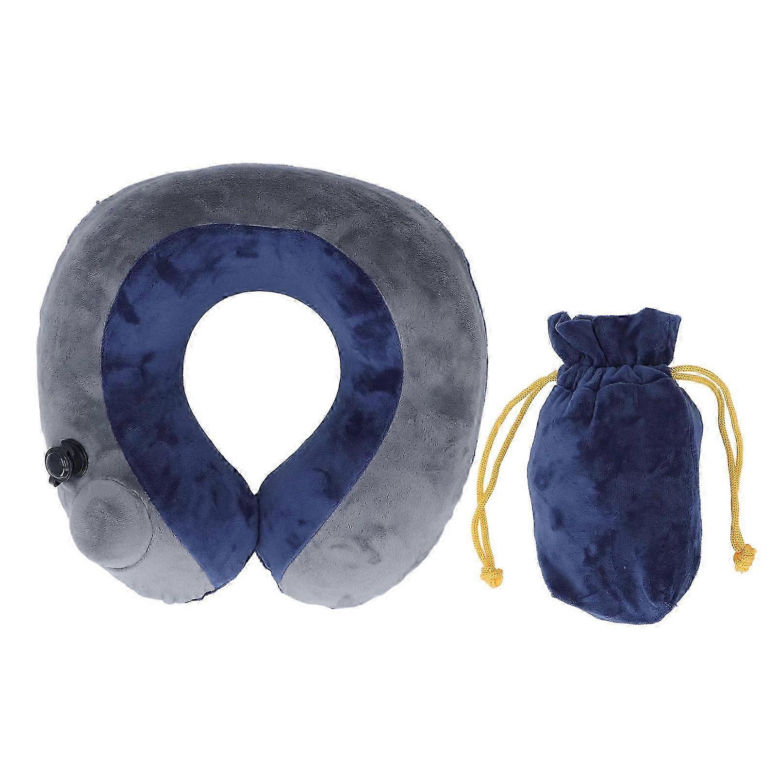 Self Inflatable Travel Pillow U Shaped Portable Neck Support for Sleeping