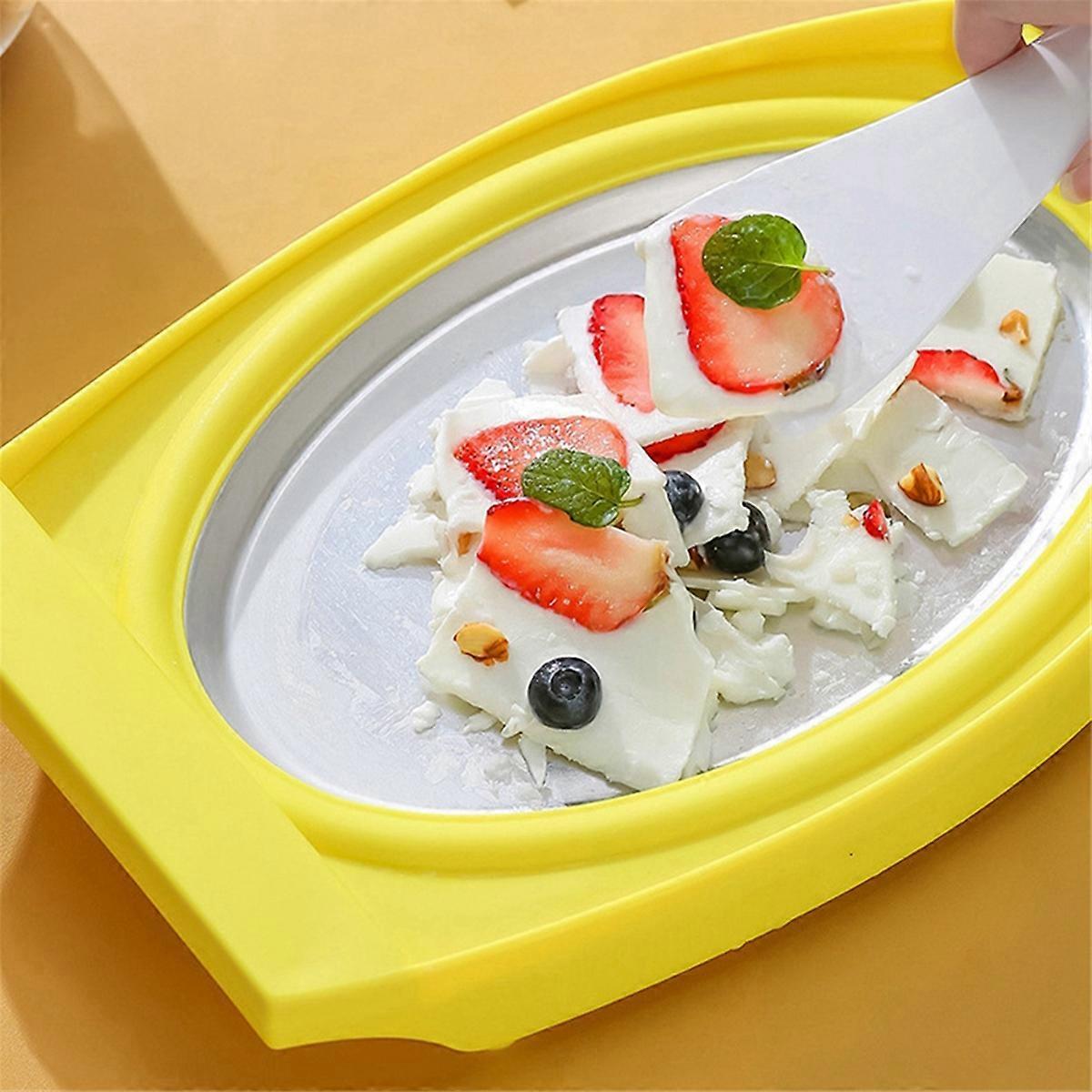 Rolled Ice Cream Maker Homemade Frozen Yogurt Gelato green