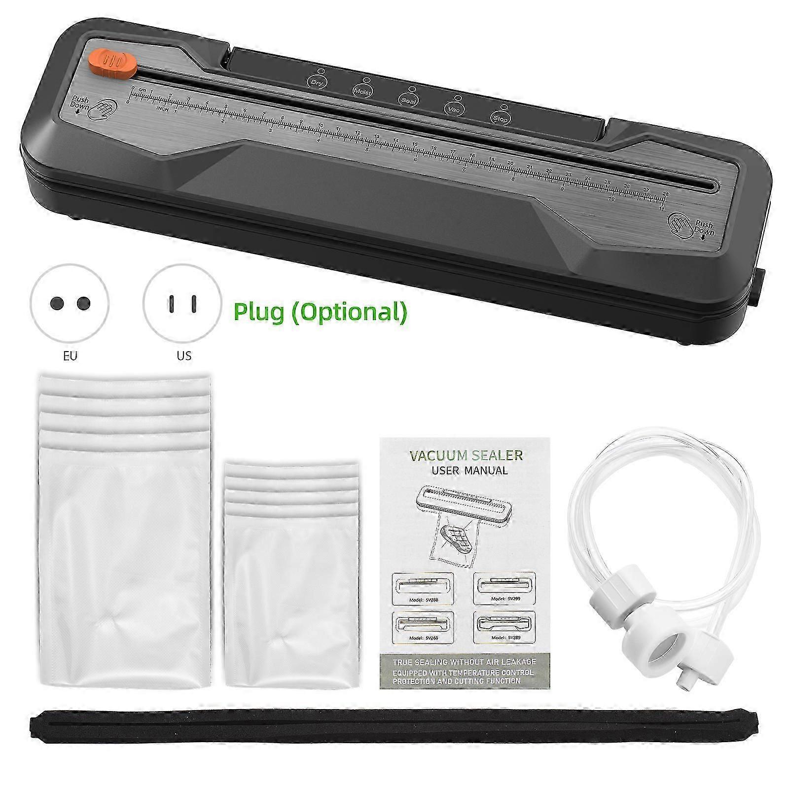 Squisita macchina per sigillatura sottovuoto 55KPa Potente macchina per sigillatura automatica per alimenti ad aspirazione con 10 sacchetti di tenuta Modalità per alimenti secchi e umidi Sigillatrice per alimenti sottovuoto 