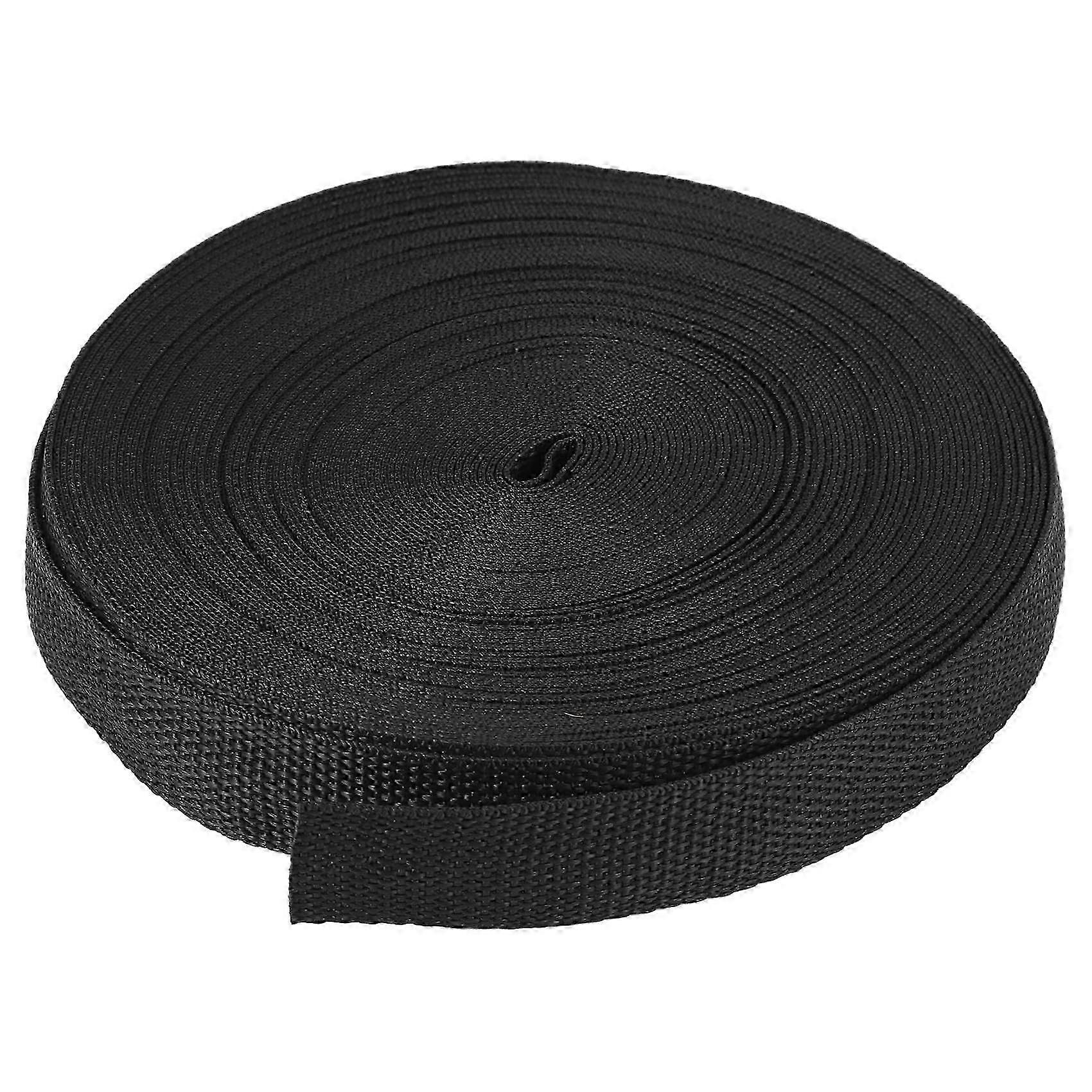 suitable for 25mmx20m Roll Nylon Tape Strap For Webbing Bag Strapping Belt Making DIY Craft - Black-YI WU CHUN HUI