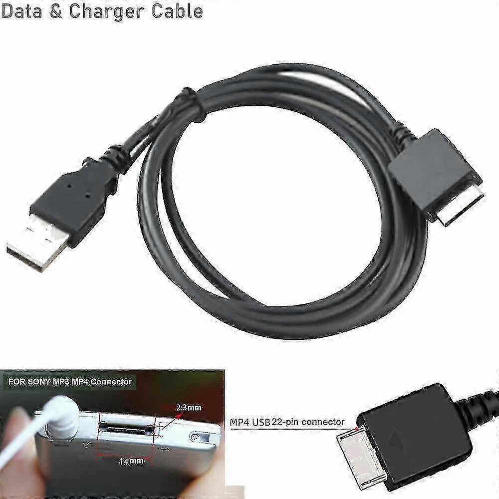 4 Feet USB Data Sync & Charge Transfer Cable for Sony Walkman Mp3 Player