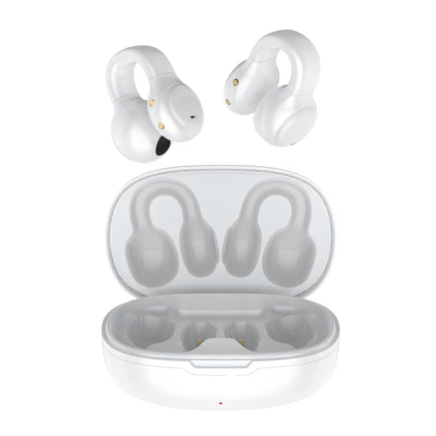 Open Ear Headphones Wireless Earbuds Mini For Cycling Driving Running White