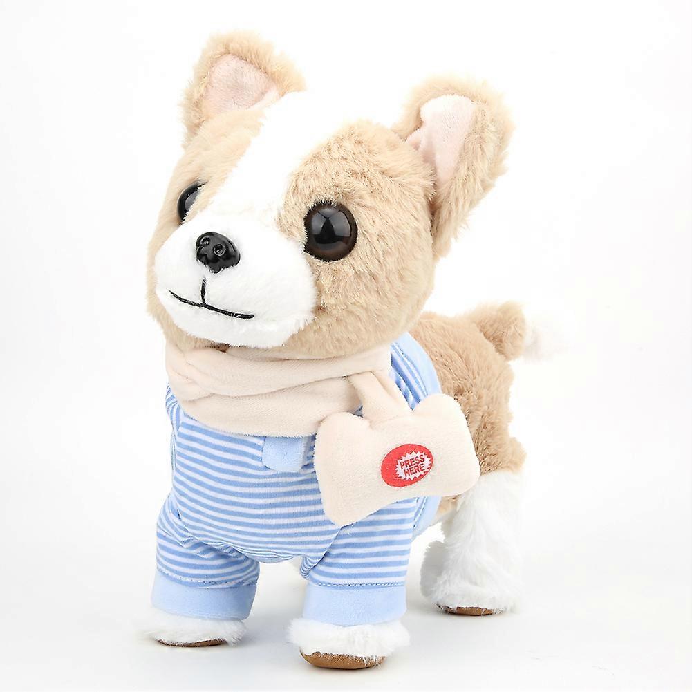 Children's Electric Plush Toy Walking and Singing Simulation Dog with Dog Leash