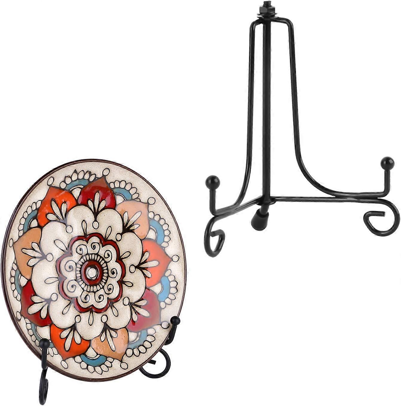 Stylish Easel Stand, 12 Inches Adjustable & Foldable Book Display Stand, 2 Pack For Artwork And Decorative Plate Support